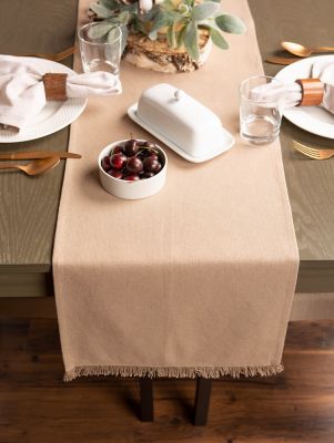 Image showing 5 th DII Heavyweight Check Fringed Table Runner