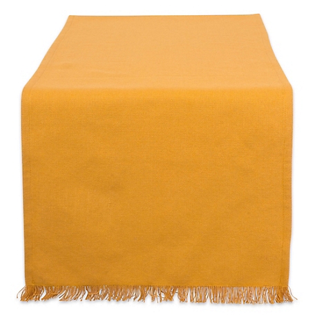 Zingz & Thingz Solid Heavyweight Fringed Table Runner