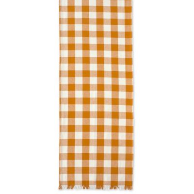 Image showing 5 th DII Heavyweight Checkered Fringed Table Runner