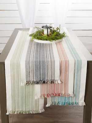 Image showing  Striped Fringed Table Runner