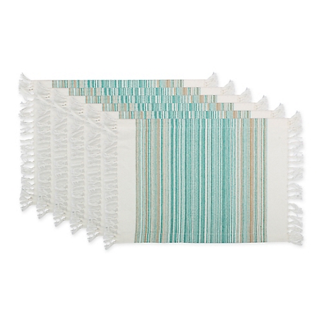 Zingz & Thingz Fringed Striped Table Place Mat Tabletoppers, 6 pc.