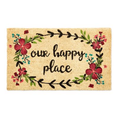 Zingz & Thingz Our Happy Place Fiber Doormat
