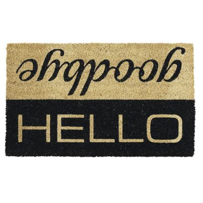DII Hello/Goodbye Natural Fiber Door Mat, 18 in. x 30 in.