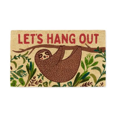 DII Hang Out Sloth Decorative Doormat