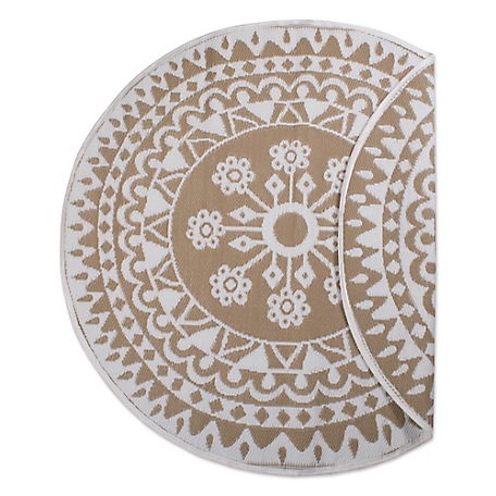 Zingz & Thingz Floral Round Outdoor Rug, 5 ft.