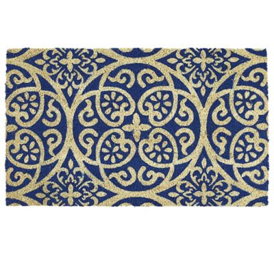 Zingz & Thingz Blue Tunisia Scroll Doormat