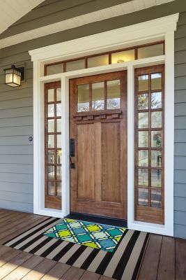 Image showing  Blue Mosaic Natural Fiber Door Mat, 18 in. x 30 in.