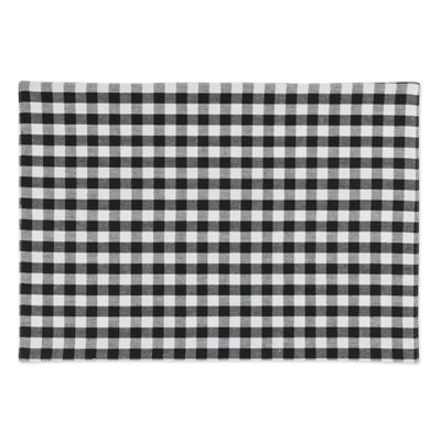 Image showing  Reversible Gingham/Buffalo Checkered Place Mat Set, 13 in. x 19 in.