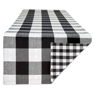 Zingz & Thingz Reversible Gingham/Buffalo Checkered Table Runner, For Tables that Seat 4-6 People