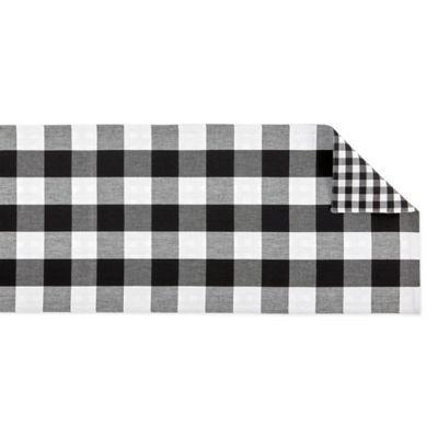 Image showing  Reversible Gingham/Buffalo Checkered Table Runner, For Tables that Seat 4-6 People