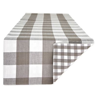 Image showing  Reversible Gingham/Buffalo Checkered Table Runner, For Tables that Seat 4-6 People