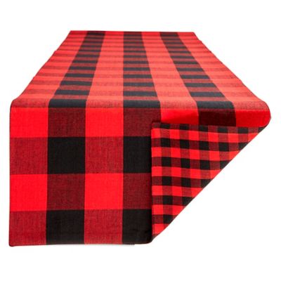 Zingz & Thingz Reversible Gingham/Buffalo Checkered Table Runner, For Tables that Seat 4-6 People