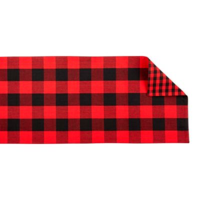 Image showing  Reversible Gingham/Buffalo Checkered Table Runner, For Tables that Seat 4-6 People