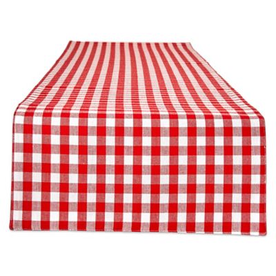 Image showing  Reversible Gingham/Buffalo Checkered Table Runner, For Tables that Seat 4-6 People