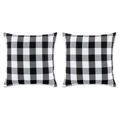 Zingz & Thingz Buffalo Checkered Pillow Cover, Black/White, 20 in. x 20 in.