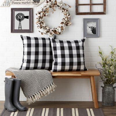 Image showing  Buffalo Checkered Pillow Cover, Black/White, 20 in. x 20 in.