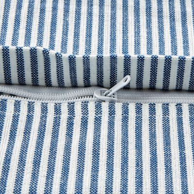 Image showing  Assorted Rectangular Pillow Cover, 18 x 18in., Navy & Off White, Set of 4