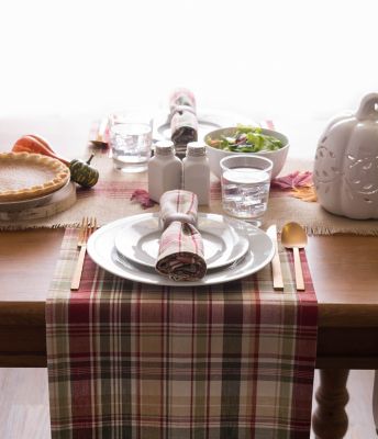 Image showing  Give Thanks Plaid Table Runner