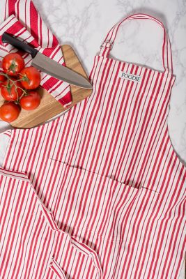 Image showing  Tomato Striped Foodie Gourmet Chef Apron