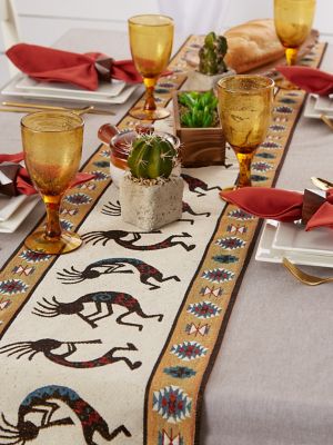 Image showing 5 th DII Kokopelli Tapestry Cotton Table Runner