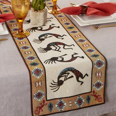 Image showing 7 th DII Kokopelli Tapestry Cotton Table Runner