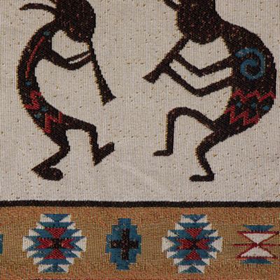 Image showing 9 th DII Kokopelli Tapestry Cotton Table Runner