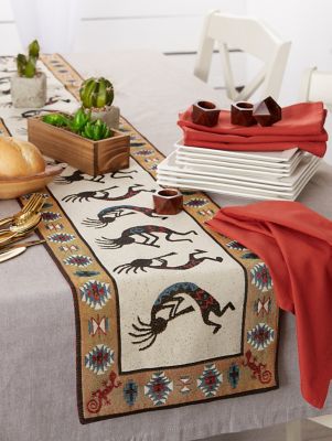 Image showing 10 th DII Kokopelli Tapestry Cotton Table Runner