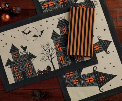 Image showing  Haunted House Jute Table Runner