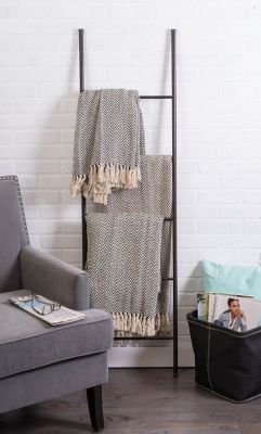 Image showing 1 th DII Cotton Handloom Chevron Throw Blanket, 50 in. x 60 in.