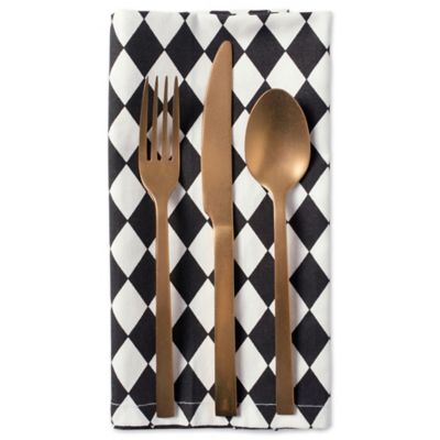 Image showing  Harlequin Print Cloth Napkin Set, 20 in. x 20 in.