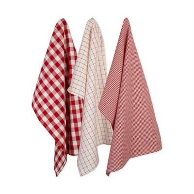 Zingz & Thingz Holiday Checks Heavyweight Dish Towel and Dishcloth Set, 6 pc.