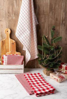 Image showing  Holiday Checks Heavyweight Dish Towel and Dishcloth Set, 6 pc.