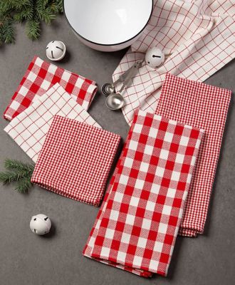 Image showing  Holiday Checks Heavyweight Dish Towel and Dishcloth Set, 6 pc.