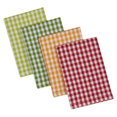 Zingz & Thingz Pea Patch Checkered Heavyweight Dishcloths, 4 pc.