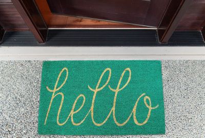 Image showing  Hello Natural Fiber Door Mat