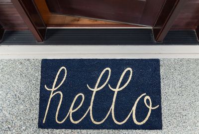 Image showing  Hello Natural Fiber Door Mat