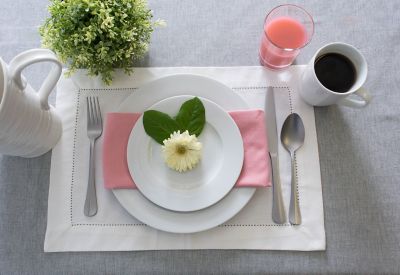 Image showing  Hemstitch Table Place Mats, 12 in. x 18 in.