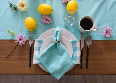 Zingz & Thingz Hemstitch Table Runner, 100% Cotton