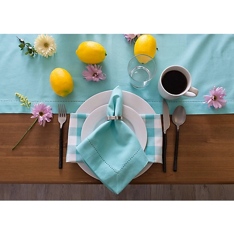 Zingz & Thingz Hemstitch Table Runner, 100% Cotton