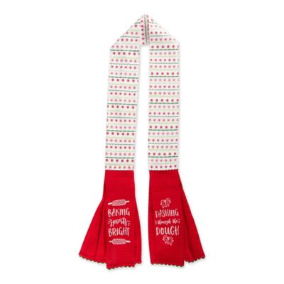 Zingz & Thingz Kitchen Towel Holiday Baking Kitchen Scarf