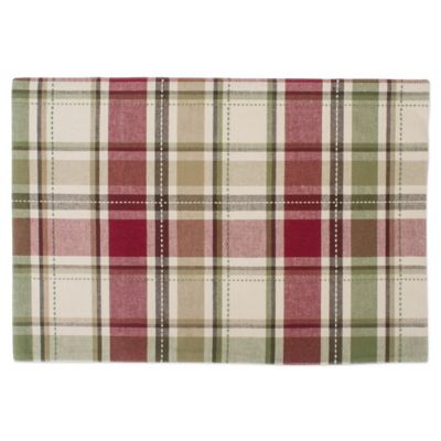 Image showing  Homespun Plaid Cotton Place Mat, 13 in. x 19 in.
