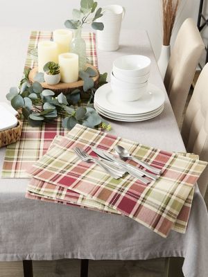 Image showing 7 th DII Homespun Plaid Table Runner