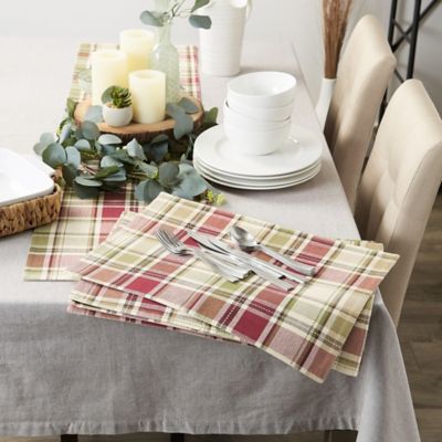 Image showing 8 th DII Homespun Plaid Table Runner