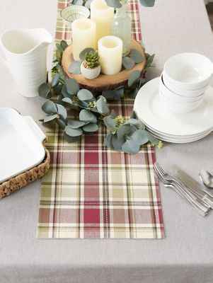 Image showing 11 th DII Homespun Plaid Table Runner