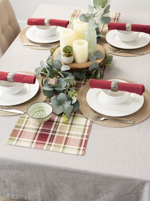 Zingz & Thingz Homespun Plaid Table Runner