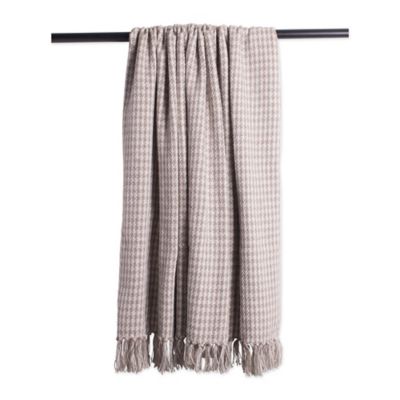 Image showing  Cotton Houndstooth Throw Blanket, 50 in. x 60 in.