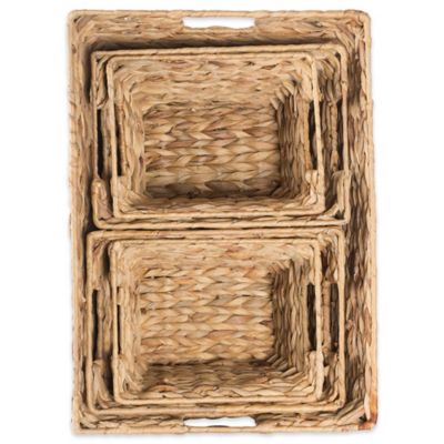 Image showing 5 th DII Water Hyacinth Basket Set, Assorted, 5 pc.