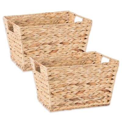 Zingz & Thingz Water Hyacinth Baskets, 11 in. x 9 in. x 7 in., 2 pc.