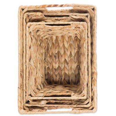 Image showing  Water Hyacinth Basket Set, Assorted, 3 pc.