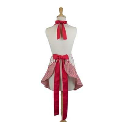 Image showing  Vintage Christmas Ruffle Apron, 26 in. x 28.5 in.
